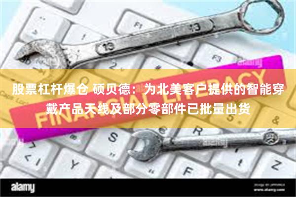 股票杠杆爆仓 硕贝德：为北美客户提供的智能穿戴产品天线及部分零部件已批量出货